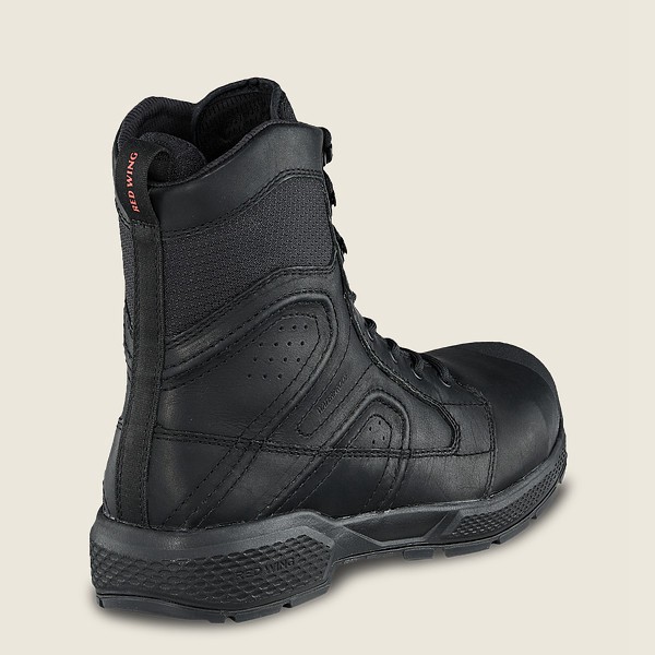 Mens Red Wing Exos Lite - 8-inch Waterproof Csa Toe - Safety Boots Black - QTZ547801